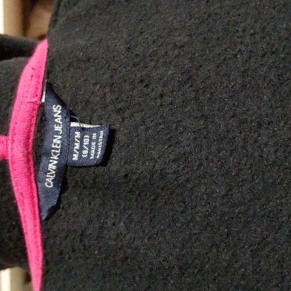 Calvin Klein Kids Girls Light Zip Up Hoodie Jacket W/ Sequin Detail Size 8-10 - Picture 4 of 5